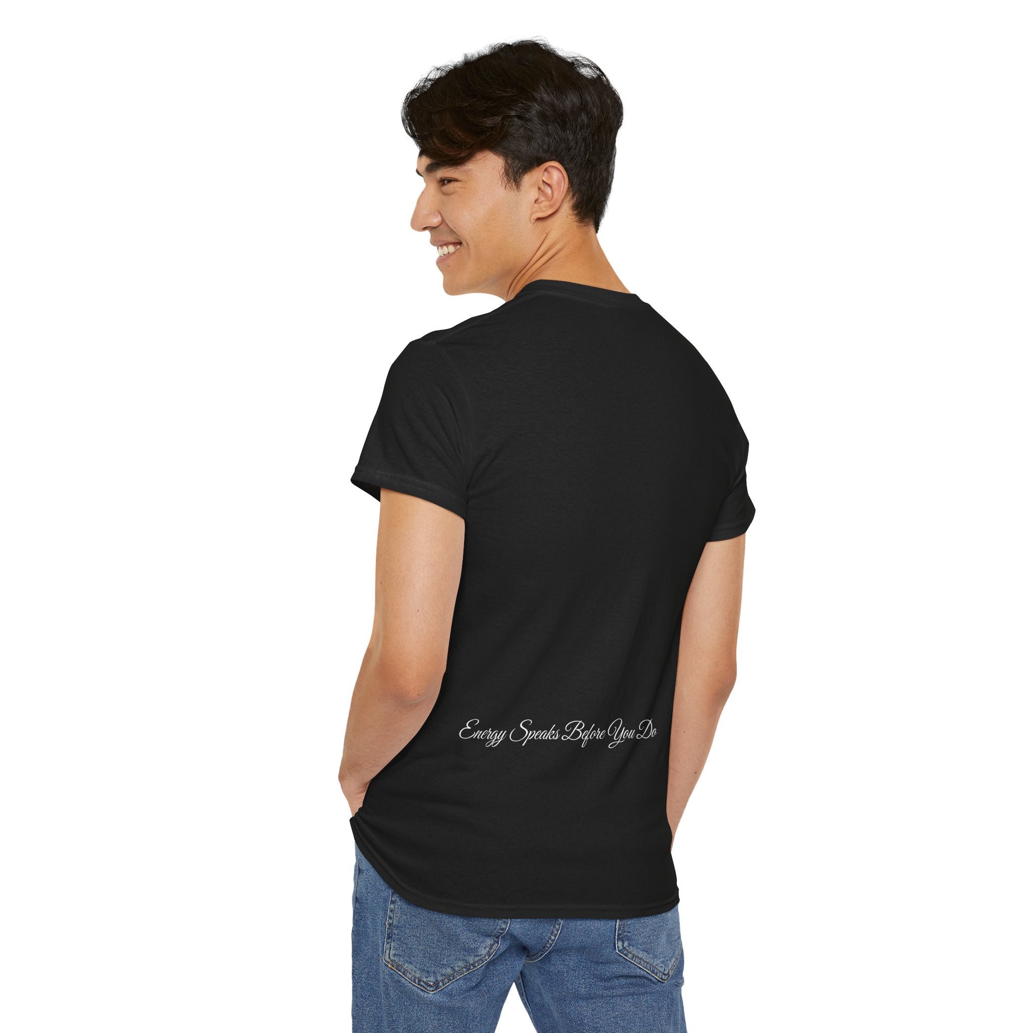 Bless Energy Signature Tee – Energy Speaks Before You Do Edition