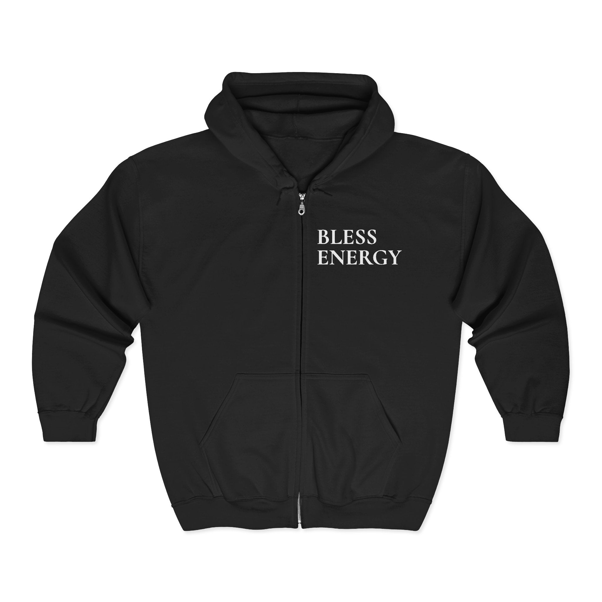 Bless Energy OG Zip Hoodie – Side Script Edition