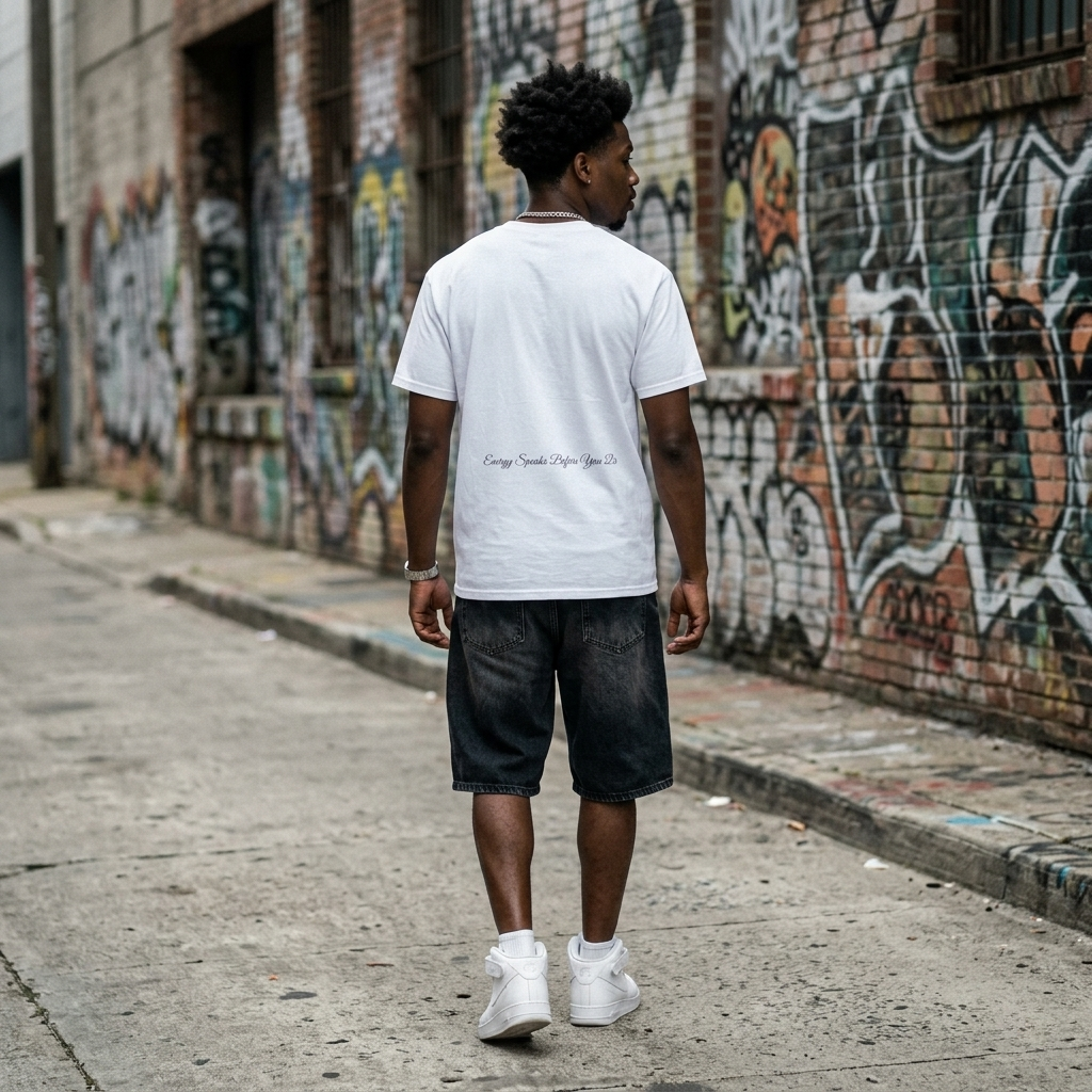 Bless Energy Signature Tee – Energy Speaks Before You Do Edition