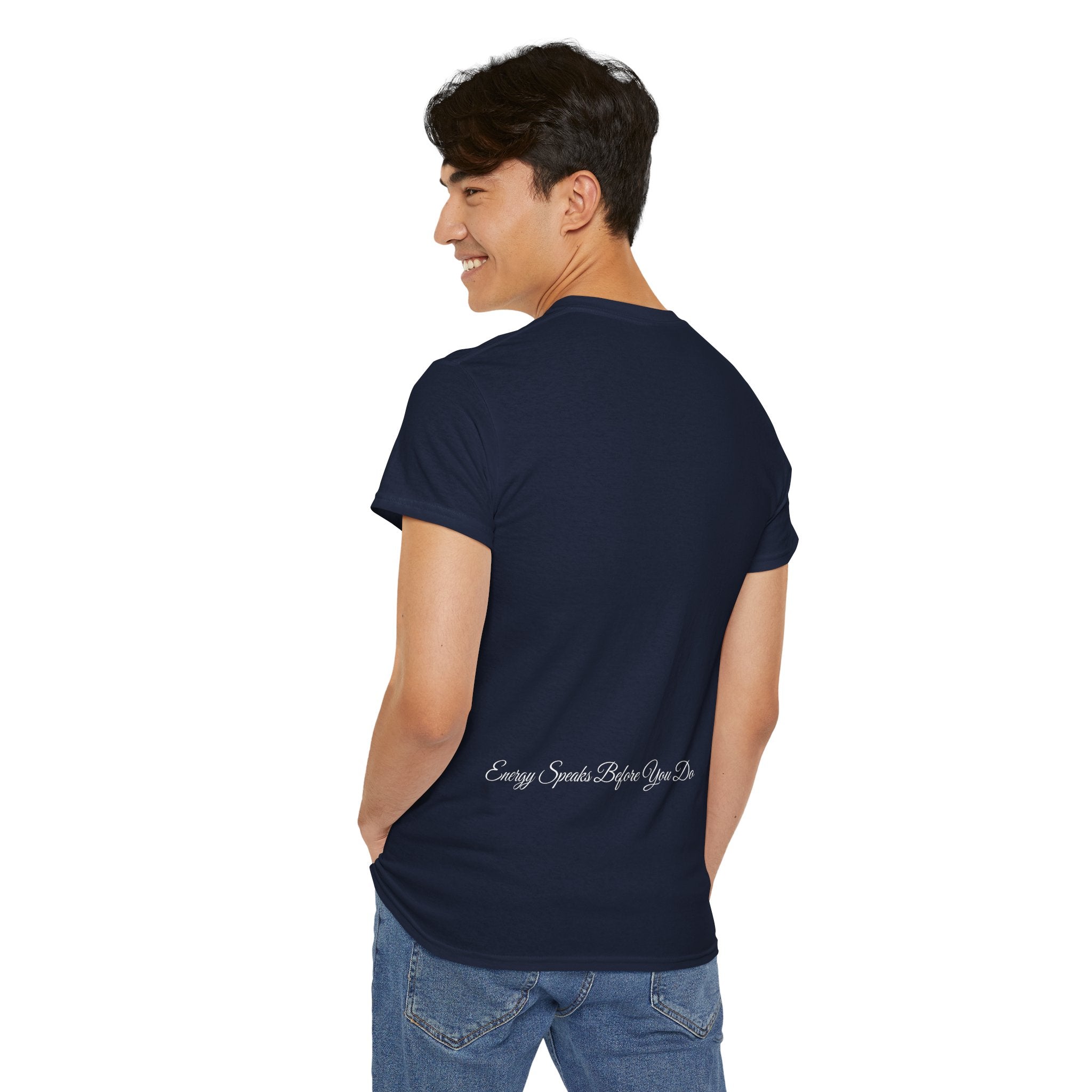 Bless Energy Signature Tee – Energy Speaks Before You Do Edition