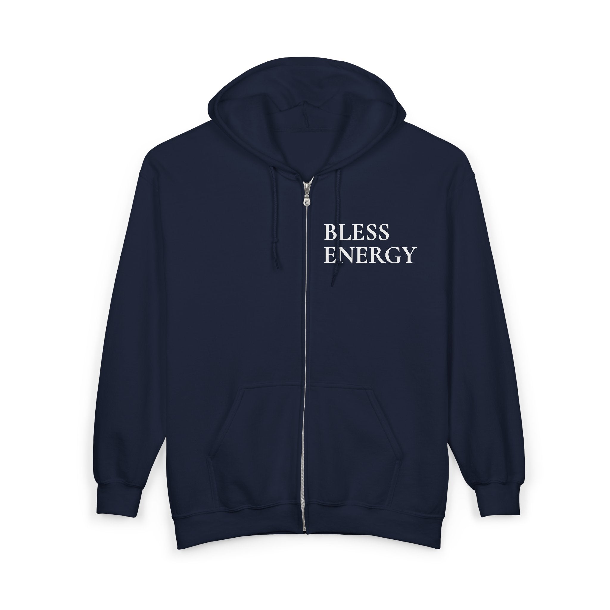 Bless Energy OG Zip Hoodie – Side Script Edition