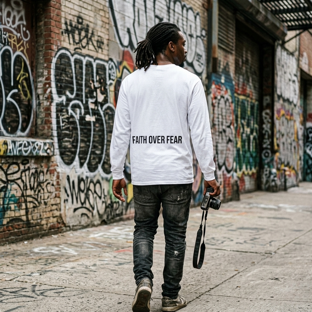 Bless Energy Long Sleeve Tee – Faith Over Fear Edition
