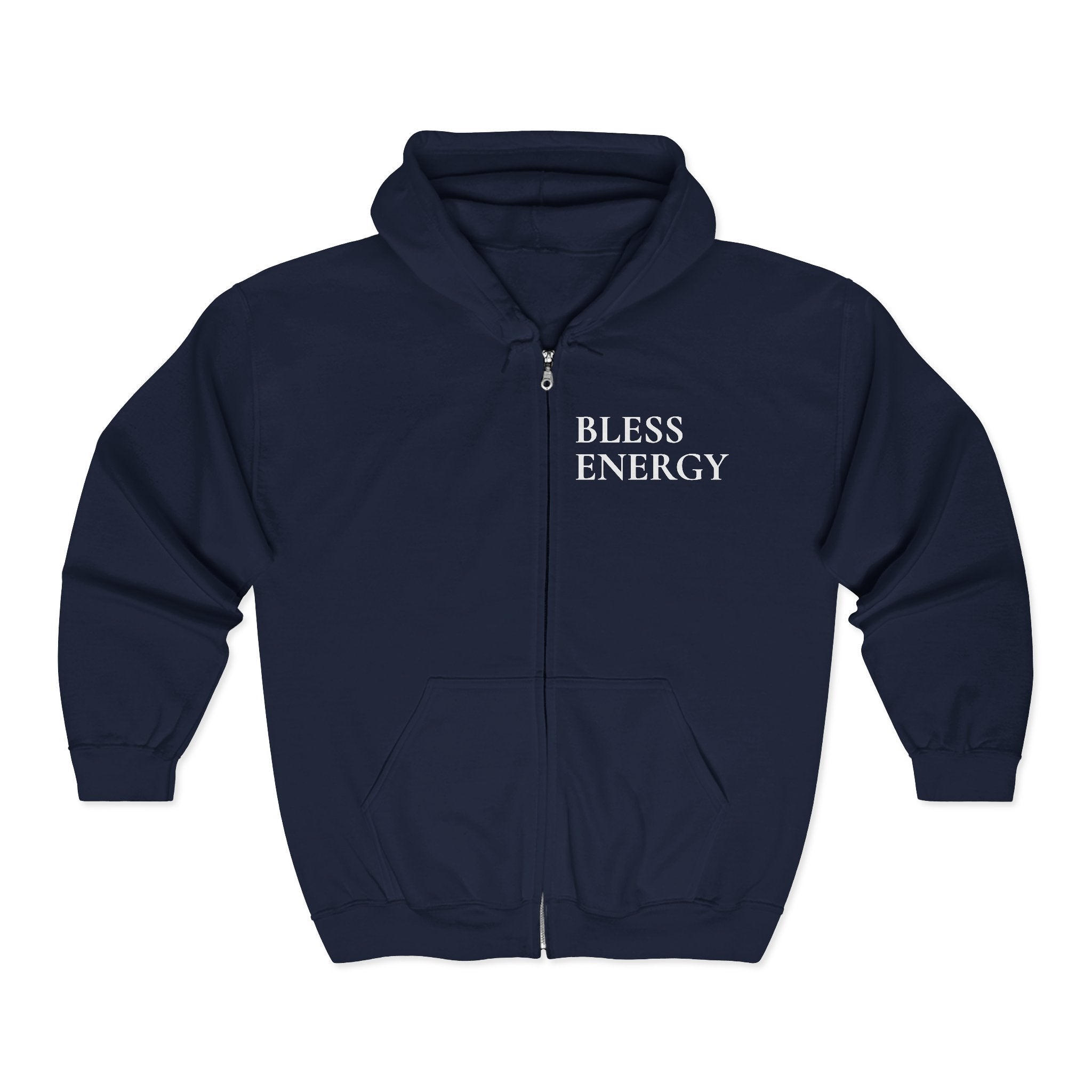 Bless Energy OG Zip Hoodie – Side Script Edition